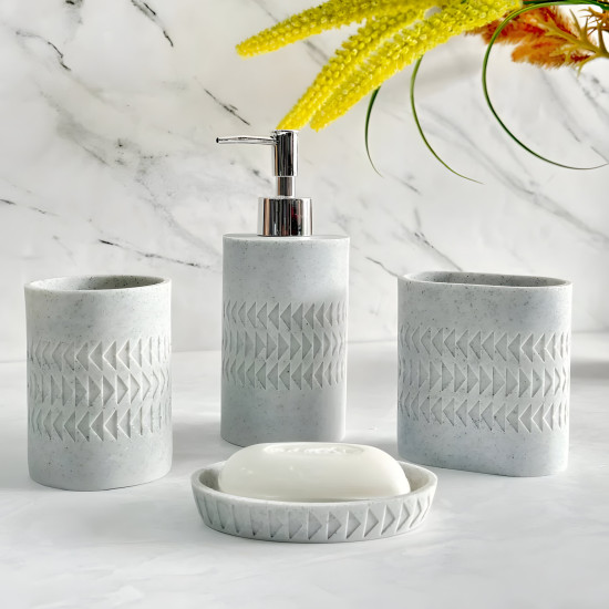 Ceramic Bathroom Set - 4 Pcs